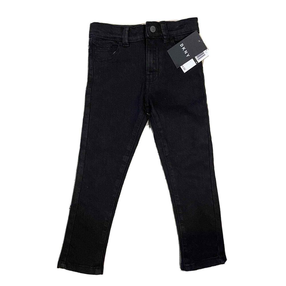 Kids DKNY Black Jeans Size 4 Skinny Stretch little boys
